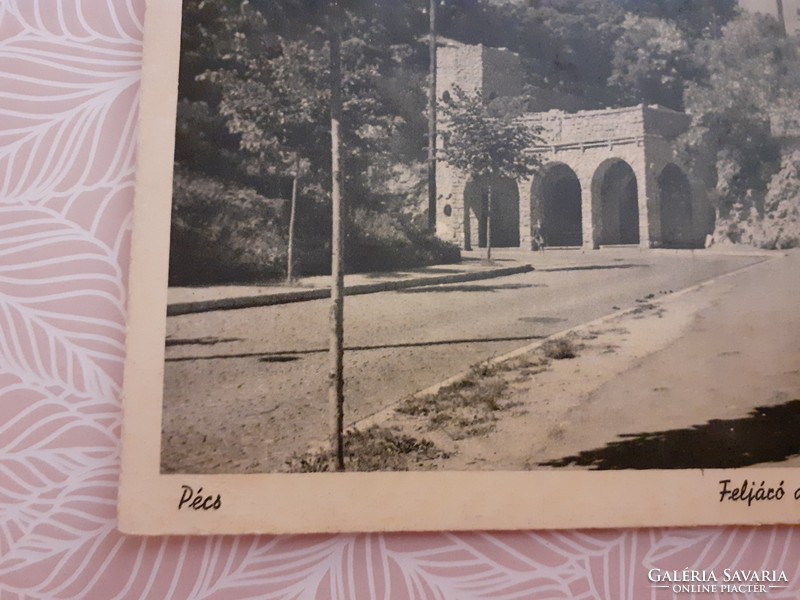 Régi képeslap 1947 Pécs Mecsek fotó levelezőlap