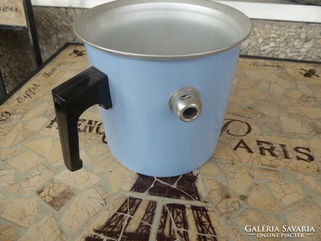Retro double-walled milk kettle, retro, double-walled, beeping aluminum milk kettle
