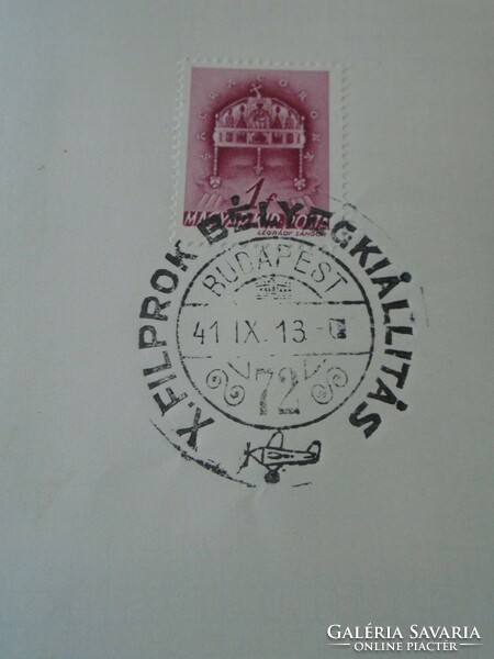 ZA411.26  Alkalmi bélyegzés  X. FILPROK Bélyegkiállítás  - Budapest 1941