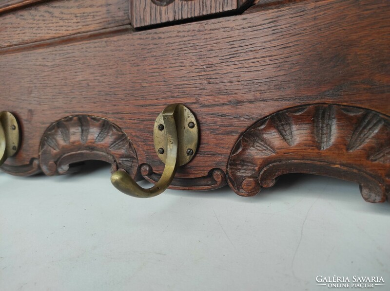 Antique pewter coat hanger copper hanger carved hardwood wall furniture 622