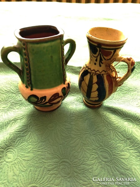 Bowl and 2-handled jug
