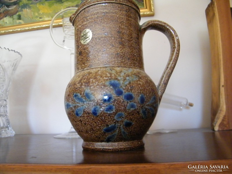 Gyujtői kézműves kerámia kancsó, váza