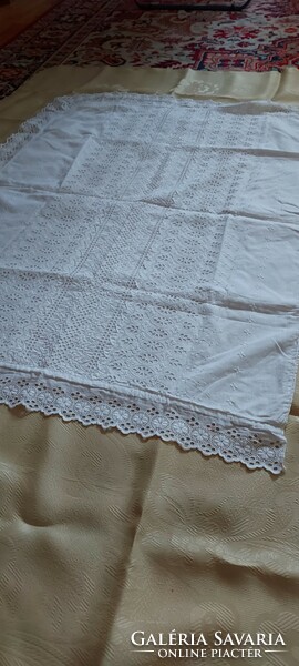 Old folk Madeira lace apron, fabric
