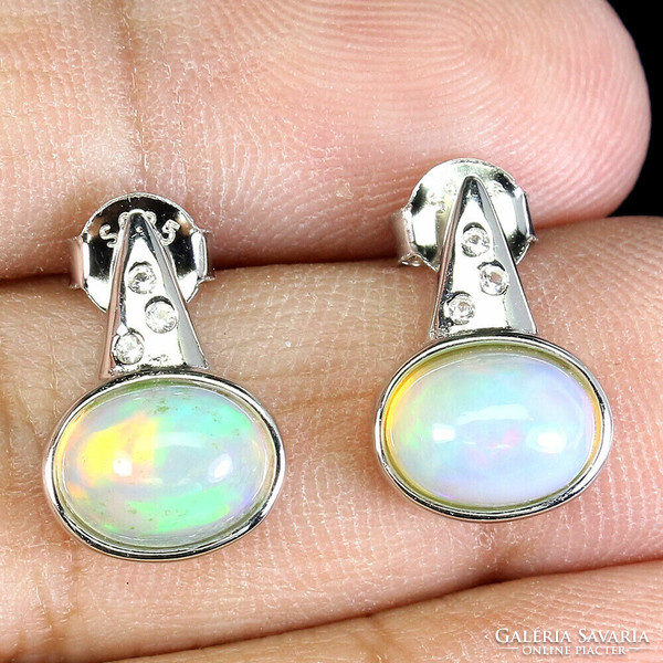 Real fire plume opal with 925 sterling silver