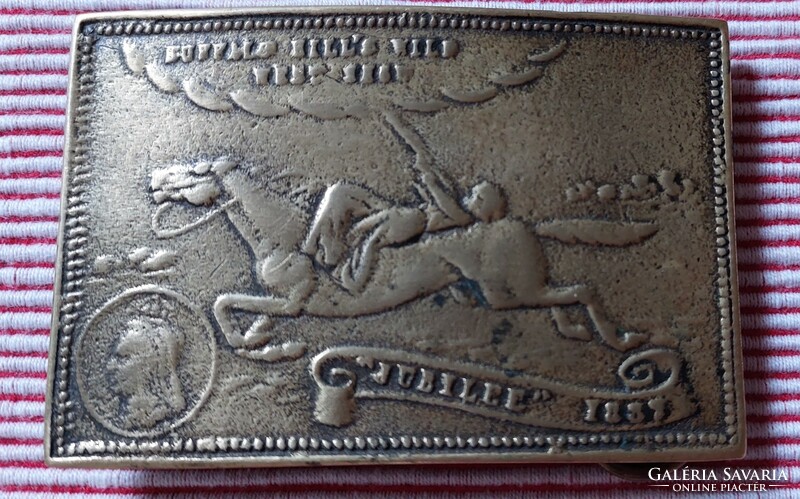 Jubilee, western, copper belt buckle