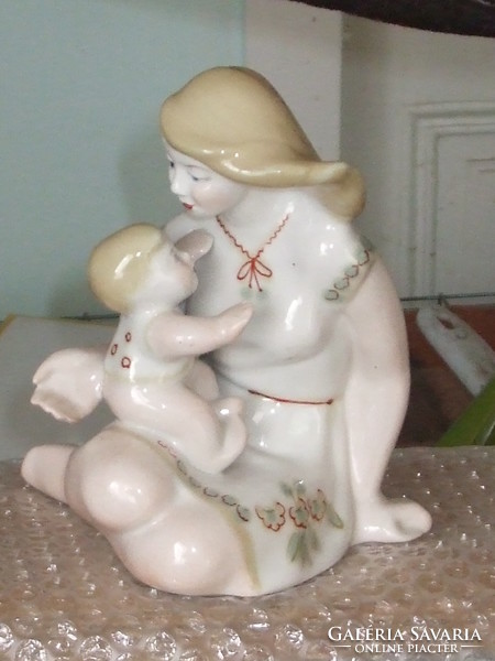 Russian porcelain mother with her child.