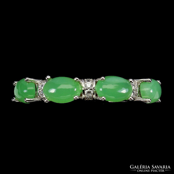 54 And real chrysoprase 925 silver ring
