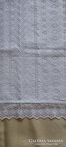 Old folk Madeira lace apron, fabric