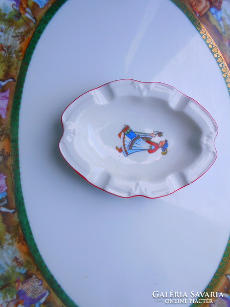 Rare drasche hand painted boy in folk costume. Bowl from Kőbánya porcelain factory