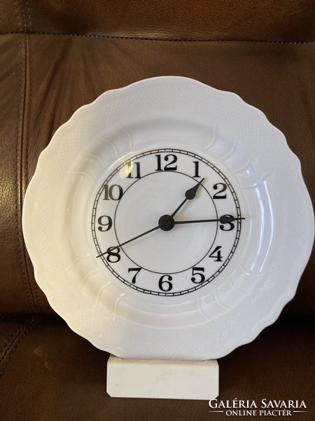 Hollóház porcelain blank 26 cm wall plate clock