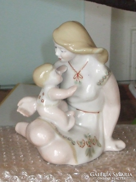 Russian porcelain mother with her child.