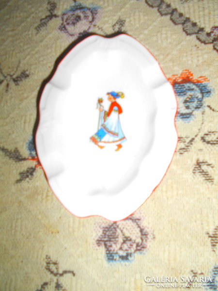 Rare drasche hand painted boy in folk costume. Bowl from Kőbánya porcelain factory