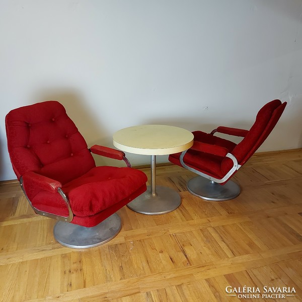 Hungarian space age set retro sofa armchair