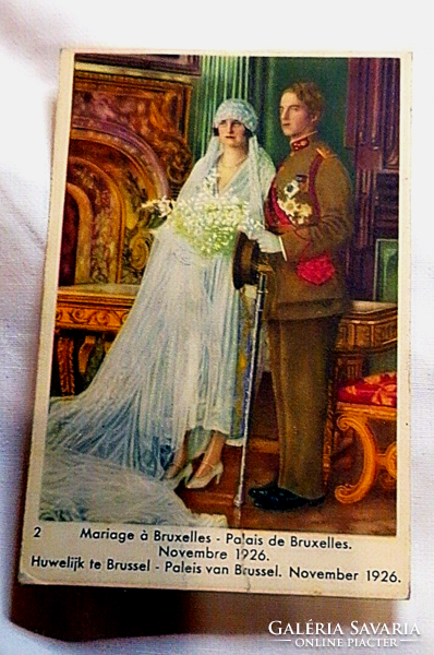 Ritka, Lipót király és Astrid királyné Az esküvői fotó Brüsszelben 1926.    116.