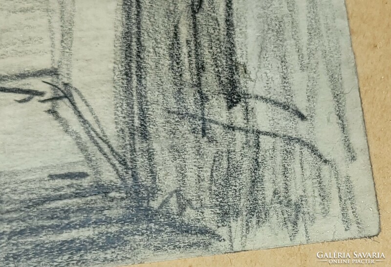 Sándor Nyilasy 1873-1934 original pencil drawing