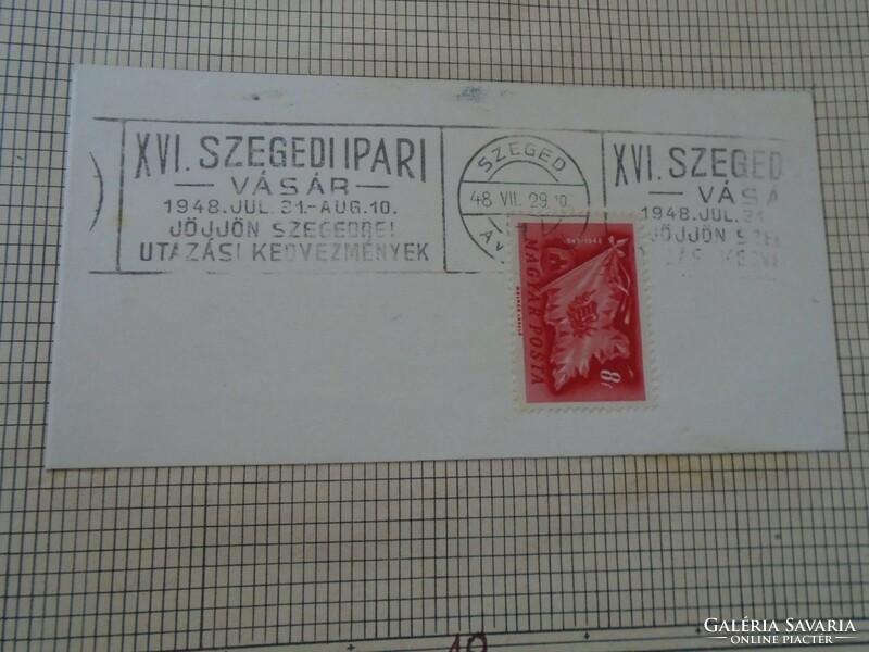 Za414.37 Occasional stamping - Szeged - Szeged industrial fair 1948