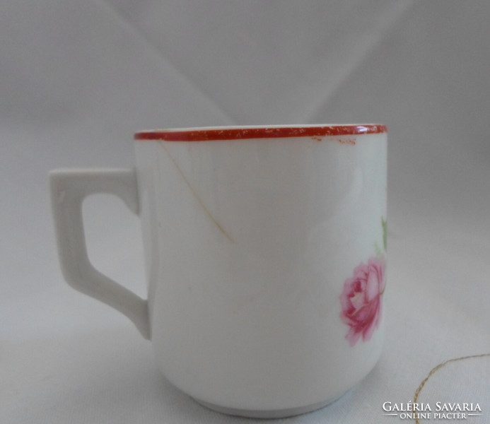 Zsolnay porcelán rózsás kávéscsésze
