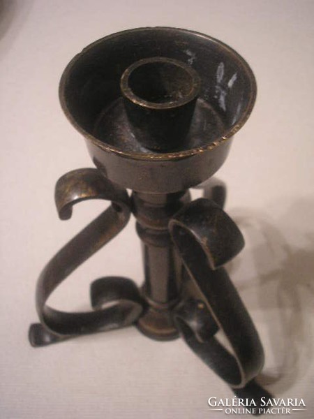 N2 artistic bronze antique heavy rare candlestick 20 cm 3 feet