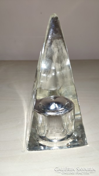 Candlestick with ice glass candle