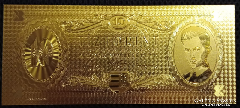 24 Carat gold-plated ten forints / 10 forints (with egg)