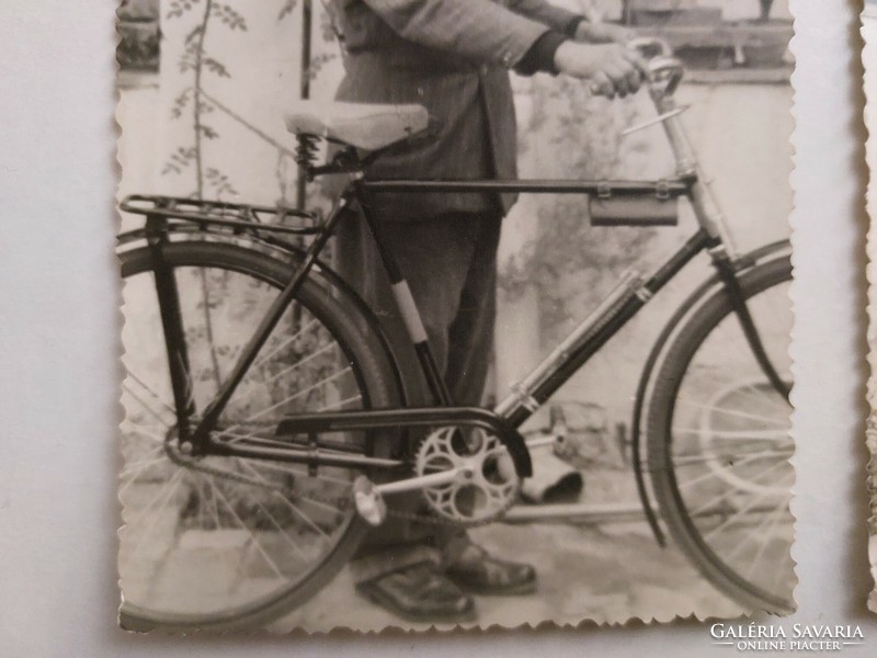 Régi fotó vintage fénykép kerékpár bicikli 2 db