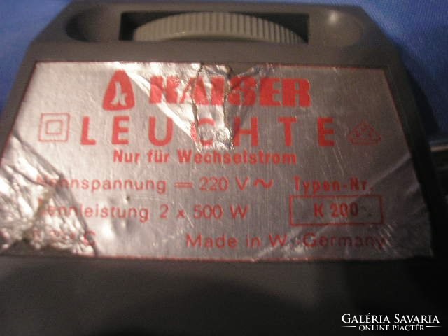 N7 Fotó+ stúdió filmlámpa ritkaság 2 fokozatú kapcsolással 2 x 500 w-ig Antik W Germany