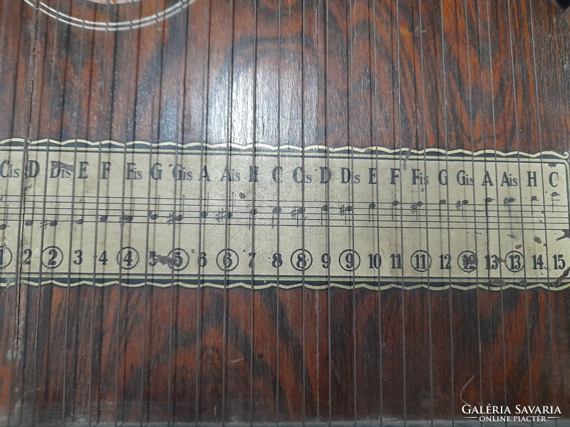 Régi Zither Piano Hart Concert Mandolin,Citera Hangszer.