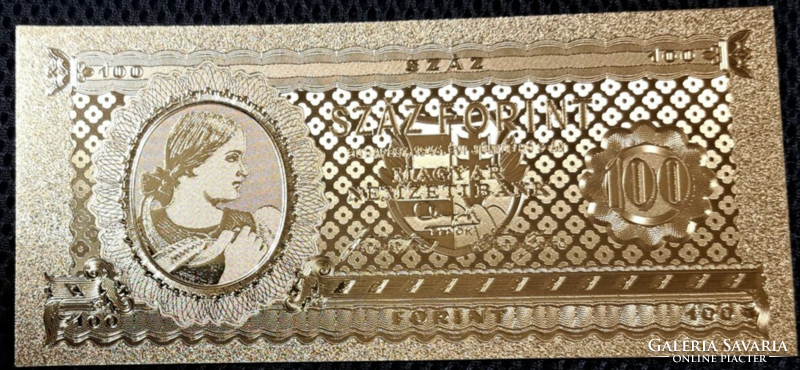 24 Karat gold-plated hundred forints / 100 forints (1946)