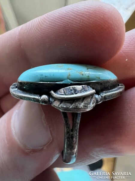 Turquoise mexico silver ring