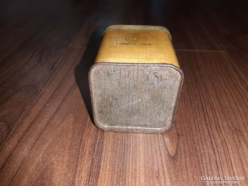 Antique metal tobacco box