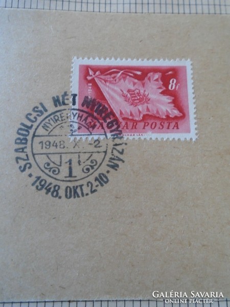 ZA414.79 Alkalmi bélyegzés- SZABOLCSI HÉT- NYÍREGYHÁZÁN -Nyíregyháza 1948 X.2.