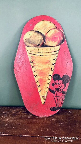 Retro painted ice cream mickey mouse board