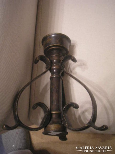 N2 artistic bronze antique heavy rare candlestick 20 cm 3 feet