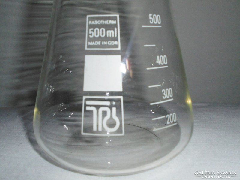 Laboratóriumi üveg kiöntő - RASOTHERM Keletnémet GDR 500 ml - kb. 1970-es évekből