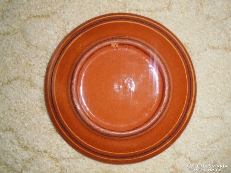 Folk art folk craft ceramic wall plate wall plate plate - 18 cm diameter