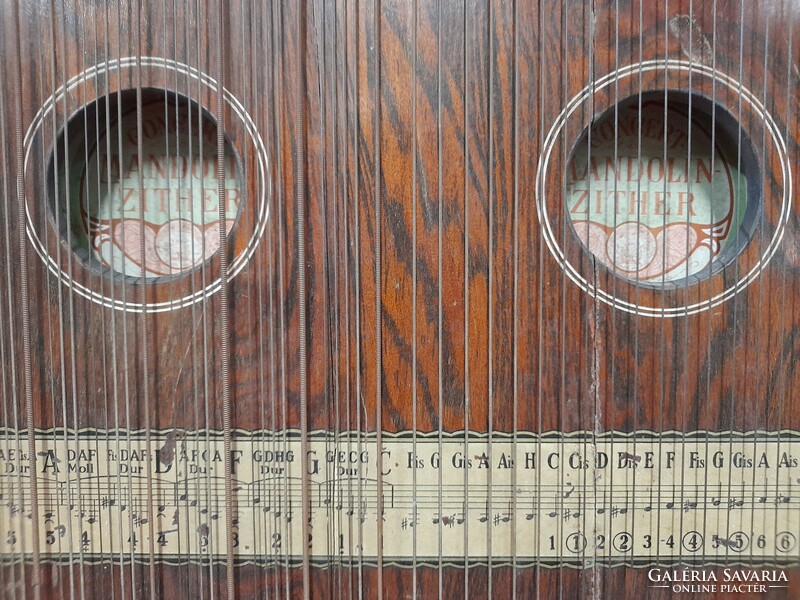 Régi Zither Piano Hart Concert Mandolin,Citera Hangszer.