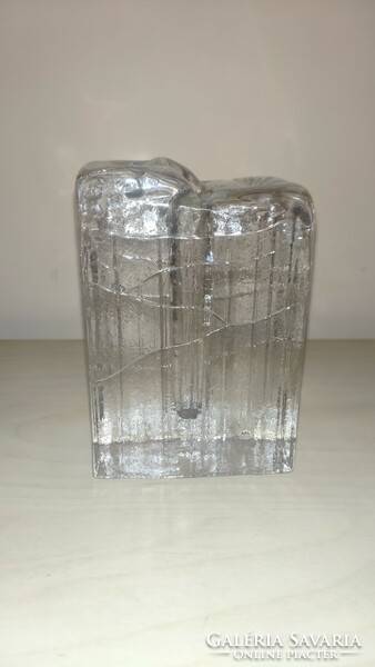 Art glass ice blokk solifleur váza