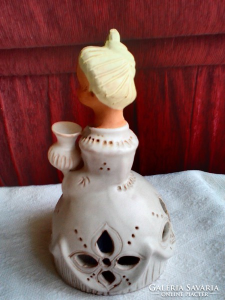 George Ujpál - girl with a jug - ceramic statue
