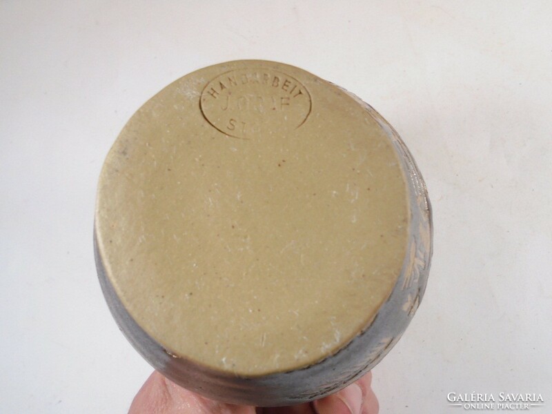 Old retro marked Austrian ceramic jug jug-bad-tatzmannsdorf disc bath-souvenir tourist souvenir