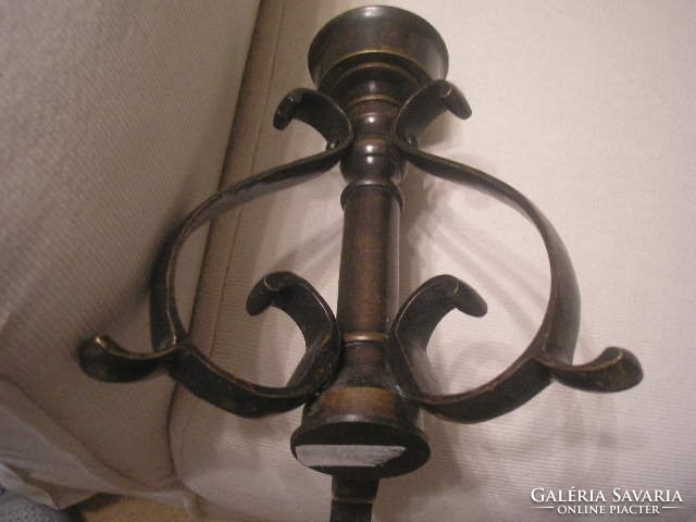 N2 artistic bronze antique heavy rare candlestick 20 cm 3 feet