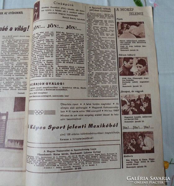 Képes Sport, 1967. január 17. (régi újság születésnapra)