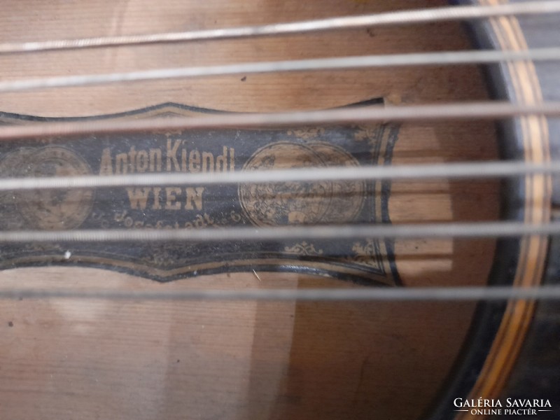 Antik Anton Kiendl 1816-1871 Citera,Mandolin Hangszer.