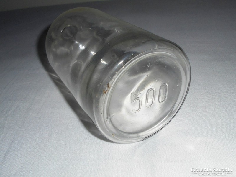 Antique glass bottle - pharmacy medicine - 500 ml