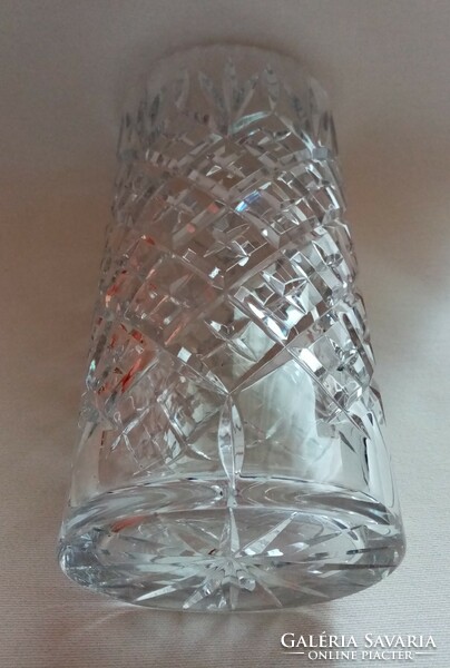 Ólomkristály váza csodaszép csiszolással (Hibátlan) / Kristály váza