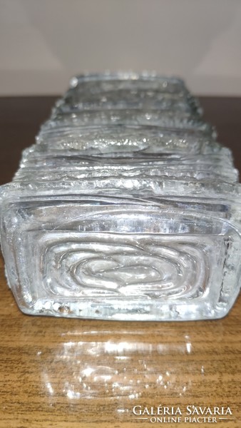 Oberglas austria art glass vase in ice cube style