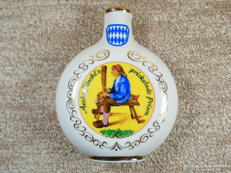Retro old porcelain tobacco snuff box - Bavarian German Alois Pöschl snuff tobacco factory