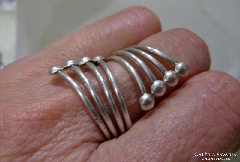 Beautiful Hungarian adjustable craftsman silver ring