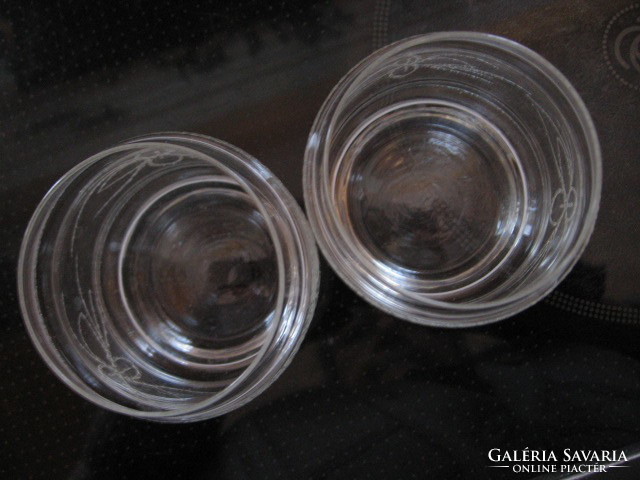Antique blown thin, polished pair of glasses, also for candle holders