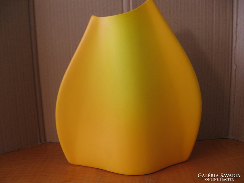 Studio ceramic yellow design vase