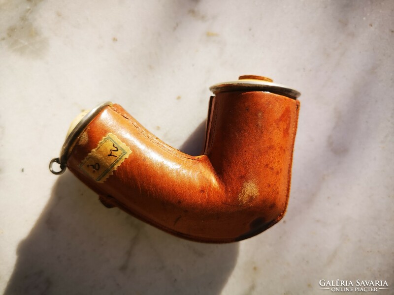 Antique 1800s graceful pipe pipe with pipe stem! Marked: gasparek carved tajtekko xlx.Szàzad.